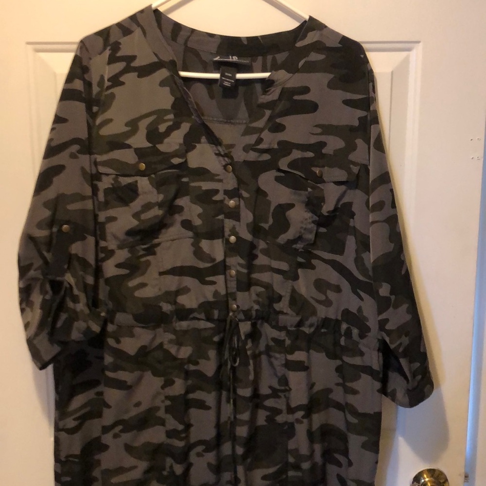 Lane Bryant camo shirt dress 22/24